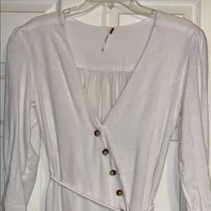 Free people mid lenght white dress
